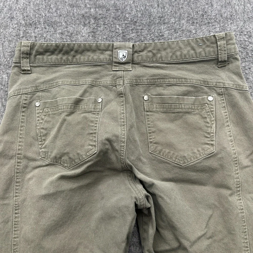 Kuhl Brooke Skinny Pants Womens 10 Short Green Twill Stretch Outdoor 6284